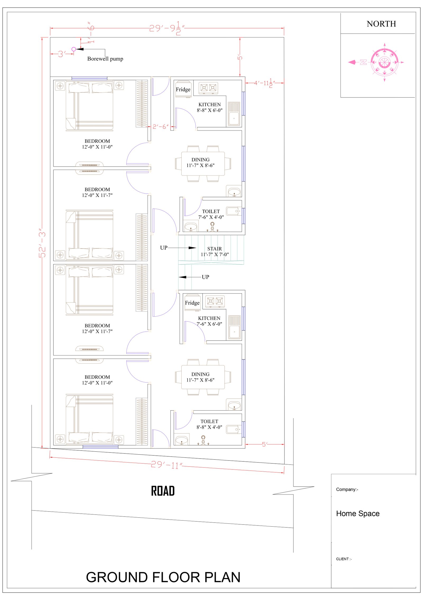 01 GROUND FLOOR PLAN Saket Kumar Sampat Chak Home Space