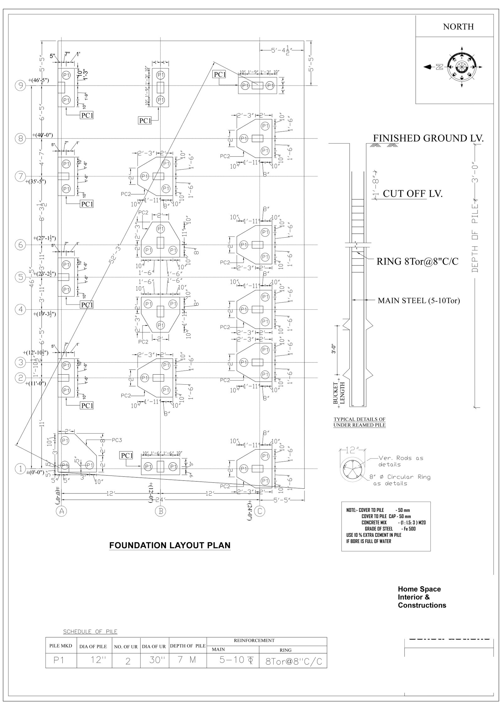 03 PILE LAYOUT PLAN Saket Kumar Sampat Chak Home Space